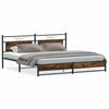 vidaXL Metalni okvir kreveta bez madraca boja hrasta 193x201 cm