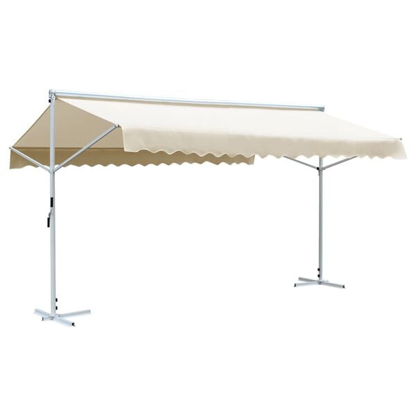 vidaXL Samostojeća tenda 600 x 300 cm krem