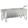 vidaXL Kamping vatra 42 x 22 x 18 cm Nehrđajući čelik Srebrna
