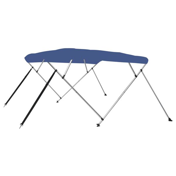 vidaXL Tenda bimini s 4 luka plava 243 x 196 x 137 cm