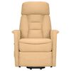 vidaXL Masažna fotelja na podizanje od mikrovlakana krem
