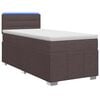 vidaXL Boxspring krevet s madracem Tamno smeđa 90 x 200 cm Tkanina