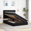 vidaXL Krevet s prostorom za pohranu s LED-om Crna 140 x 200 cm Bar&scaron;un