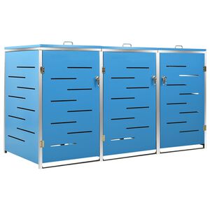 vidaXL Spremi&scaron;te za tri kante za smeće 207 x 77,5 x 115 cm čelično