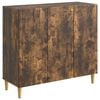 vidaXL Kreveta Dimljeni hrast 89 x 34,5 x 80 cm Konstruirano drvo