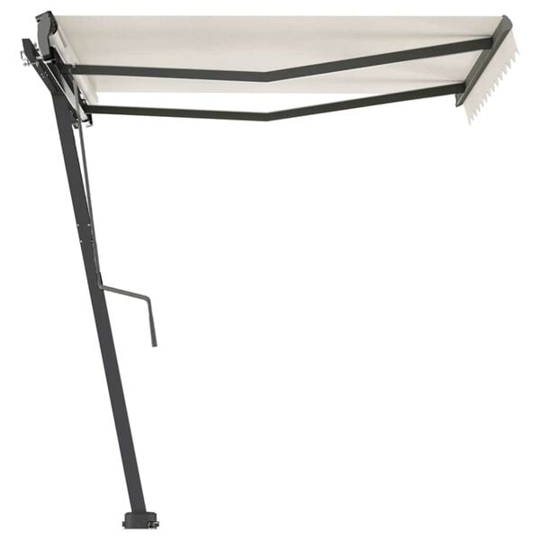 vidaXL Samostojeća tenda na ručno uvlačenje 300 x 250 cm krem