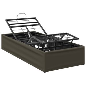 vidaXL Električni podesivi okvir kreveta Siva 200 x 80 x 33,5 cm Čelik