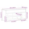 vidaXL Klupa za cipele boja hrasta 102x30,5x45 cm konstruirano drvo