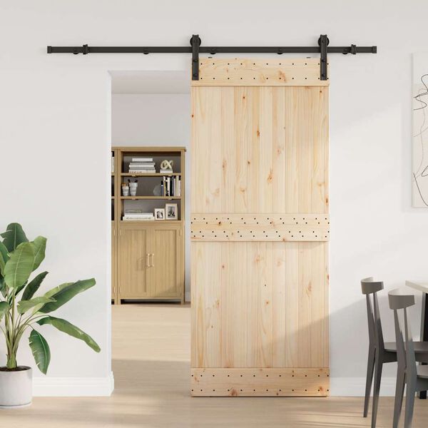 vidaXL Pribor za klizna vrata 200 cm čelični crni