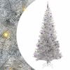 vidaXL Božićno drvce s 300 LED svjetlima s stalakom Srebrno 240 cm PET