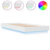 vidaXL Okvir za krevet s LED svjetlima bijeli 100 x 200 cm
