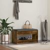 vidaXL Klupa za hodnik s jastukom Dimljeni Hrast 83 x 38 x 45 cm