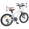 vidaXL Kids Mountain Bike 20 Inča 6-Speed za 5-8 godina Bijelo