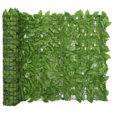 vidaXL Balkonski zastor sa zelenim lišćem 500 x 100 cm