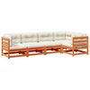 vidaXL 5-dijelni set vrtnih sofa s jastucima vo&scaron;tano smeđi od borovine