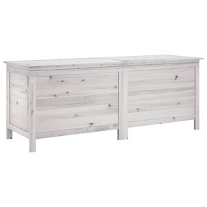 vidaXL Vrtna kutija za pohranu bijela 150x50x56,5 cm masivna jelovina