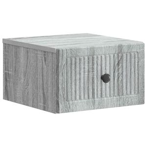 vidaXL Noćni ormarić za montažu na zid Siva sonoma 33 x 34,5 x 20 cm