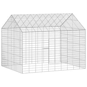 vidaXL Kavez za zečeve Srebrno 100 x 78 x 78 cm Cinkani čelik