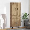 vidaXL Highboard s ladicama 2 pcs Umjetnički hrast 69,5 x 34 x 180 cm