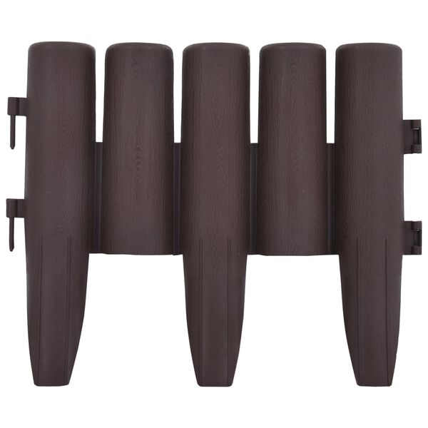 vidaXL Rubnjaci za travnjak 36 kom smeđi 10 m PP