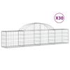 vidaXL Lučne gabionske ko&scaron;are 30 kom 200x30x40/60 cm pocinčano željezo