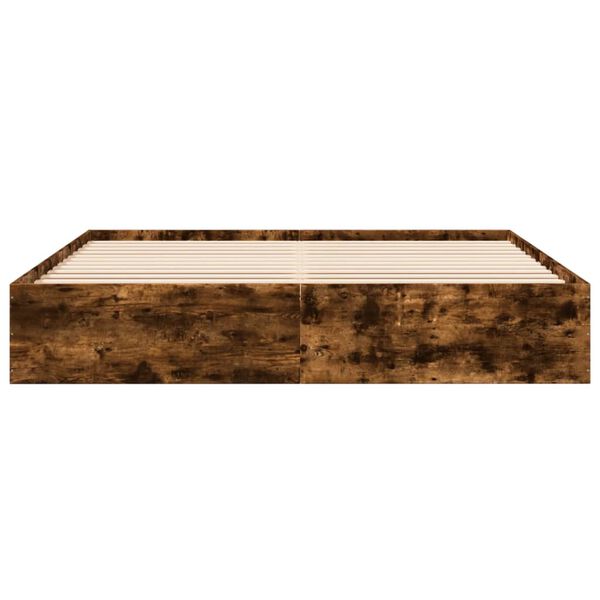 vidaXL Okvir za krevet boja hrasta 200x200 cm konstruirano drvo