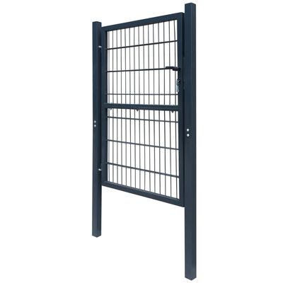 vidaXL 2D vrata za ogradu (jednostruka) antracit siva 106 x 170 cm