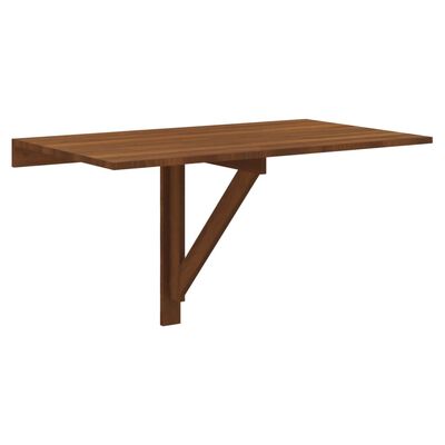 vidaXL Sklopivi zidni stolić Smeđi hrast 100x60x56 cm drveni