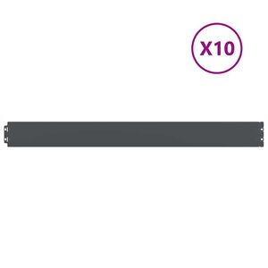 vidaXL Rubovi za travnjak 10 kom Antracit Hladno valjani čelik