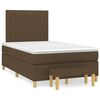 vidaXL Krevet box spring s madracem tamnosmeđi 120 x 190 cm od tkanine