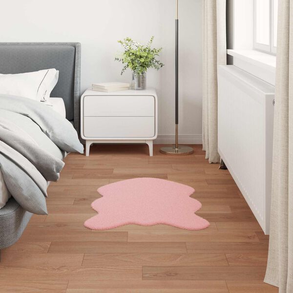 vidaXL Faux Rabbit Fur Rug Olite Ružičasta 80 x 120 cm Poliester