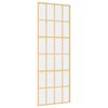 vidaXL Klizna vrata zlatna 76x205 cm prozirno staklo ESG i aluminij