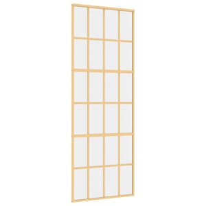 vidaXL Klizna vrata zlatna 76x205 cm prozirno staklo ESG i aluminij