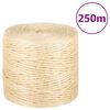 vidaXL Uže od 100 % sisala 4 mm 250 m