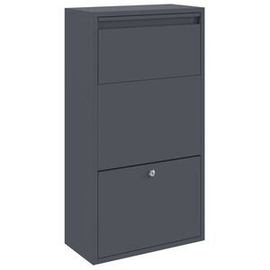 vidaXL Sandučić za pakete s pohranom Antracit 44 x 22 x 82 cm Čelik