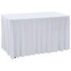 vidaXL Rastezljive navlake za stol 2 kom duge 243 x 76 x 74 cm bijele