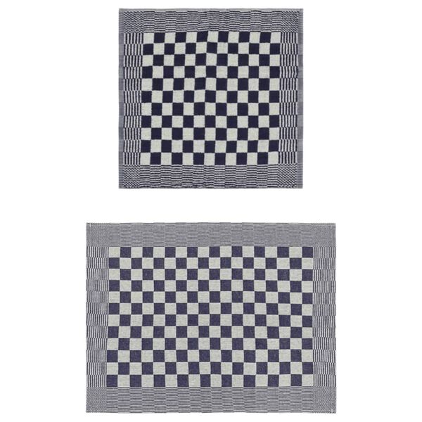 vidaXL Set ručnika od 10 komada plavo-bijeli pamučni