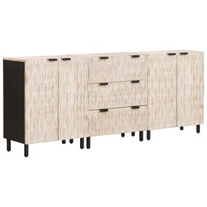 vidaXL Kreveta 3 kom. 60 x 33 x 75 cm Čvrsto drvo manga