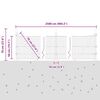 vidaXL Stup za ogradu Siva 25 x 0,5 m (mreža 36 mm) Čelik