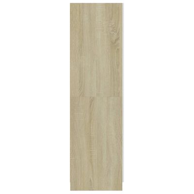 vidaXL Ormar bijeli i boja hrasta 80x52x180 cm od konstruiranog drva