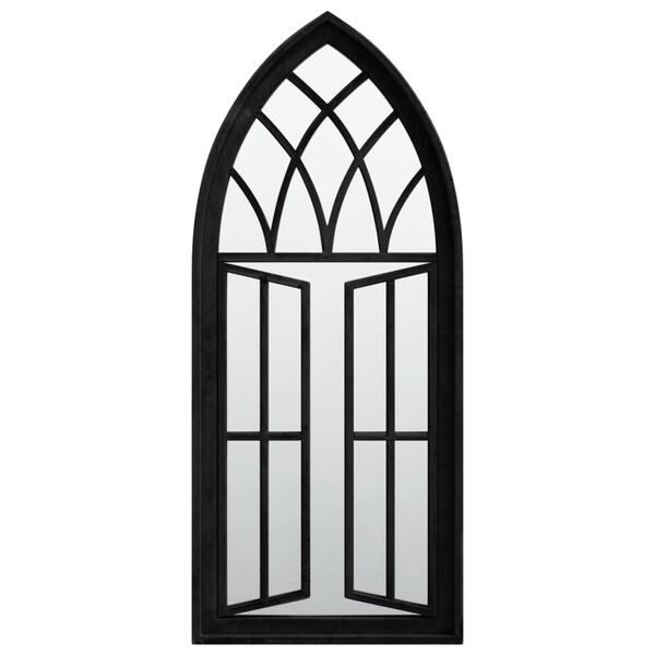 vidaXL Ogledalo crno 70 x 30 cm željezno za unutarnju upotrebu