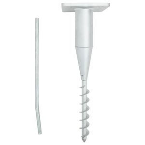 vidaXL Ukopana baza za suncobran sa &scaron;ipkom 16 x 16 x 52 cm čelična