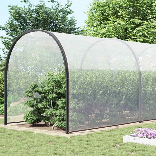vidaXL Cerada s rupama *Transparent*an 12 x 12 m Polietilen