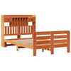 vidaXL Krevet s regalom za knjige bez madraca 135 x 190 cm od borovine
