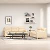 vidaXL 2-dijelni set sofa s jastucima krem od tkanine