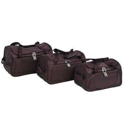 vidaXL 3-dijelni set prtljage boja kave