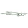 vidaXL Zidne police 2 kom staklene 60 x 20 cm 8 mm