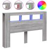 vidaXL LED uzglavlje boja hrasta 160x18,5x103,5 cm konstruirano drvo