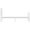 vidaXL Metalni okvir kreveta uzglavlje i podnožje bijeli 75x190 cm