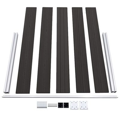 vidaXL Panel za ogradu WPC 180 x 105 cm crni